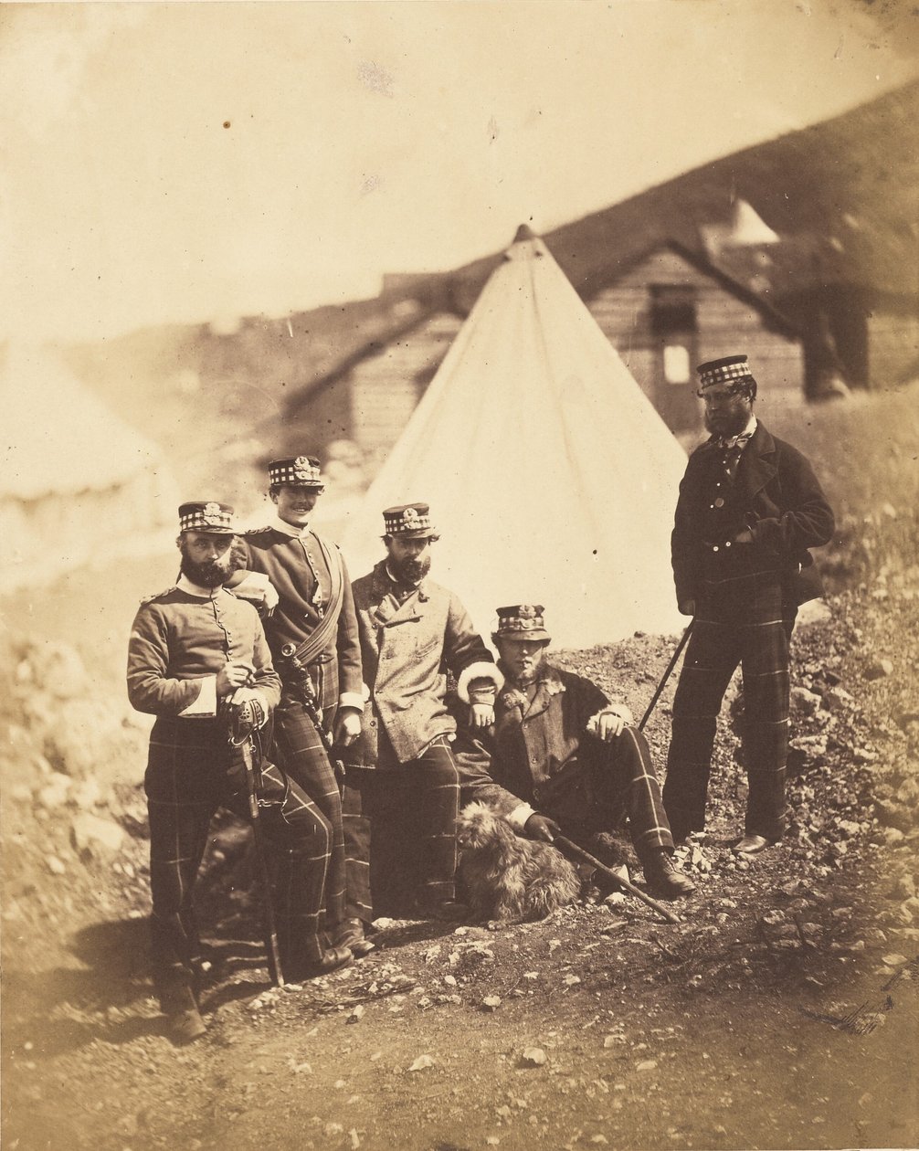 Offiserer fra 71st Highlanders av Roger Fenton