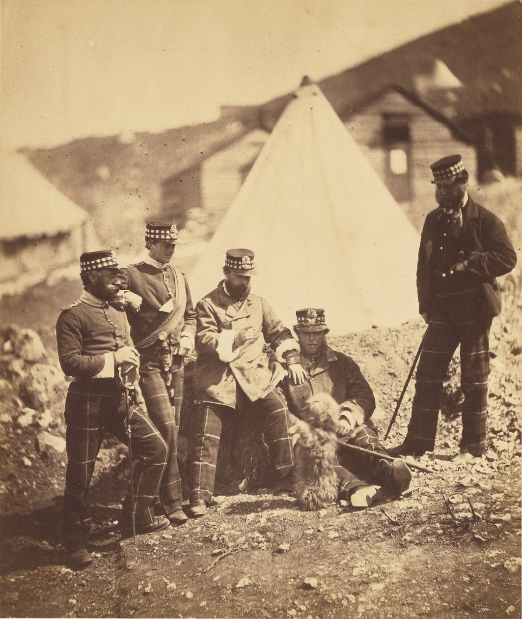 Offiserer fra 71st Highlanders av Roger Fenton