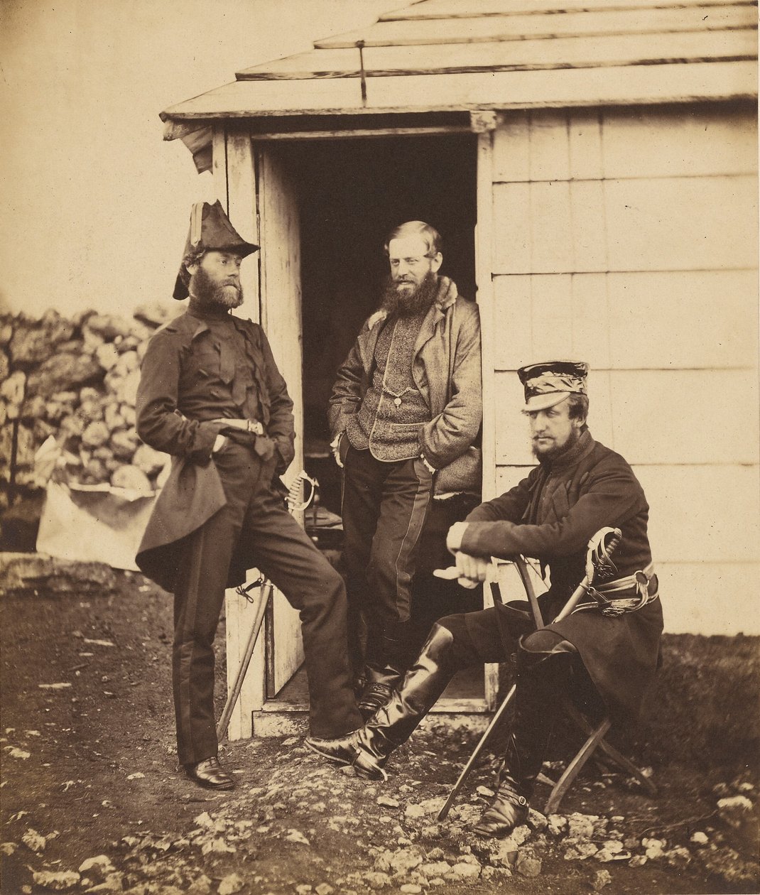 Offiserer i staben til generalløytnant Sir G. Brown av Roger Fenton