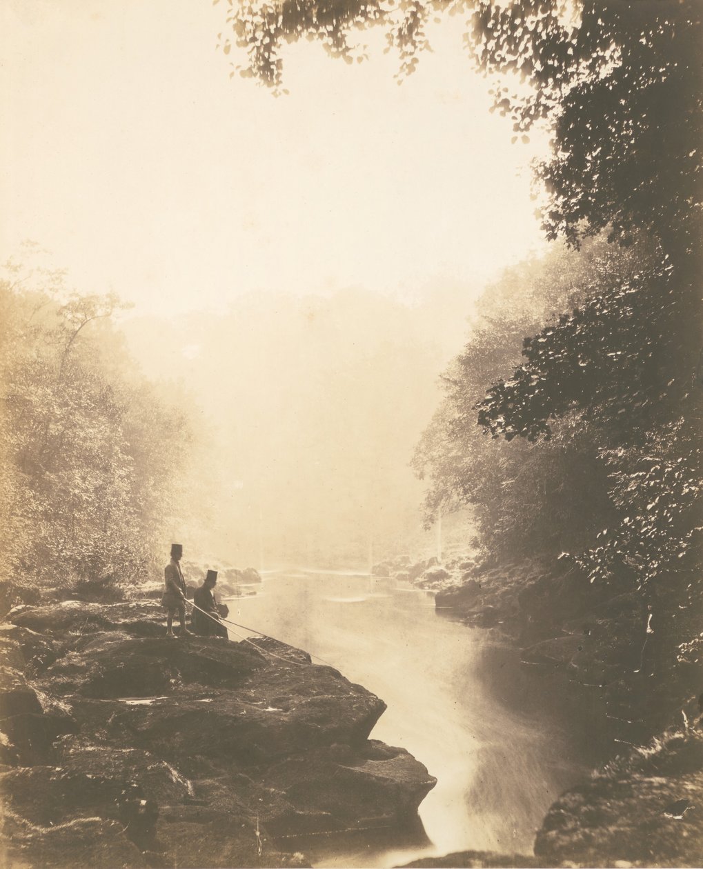 Wharfe and Pool, Below the Strid, 1854. av Roger Fenton