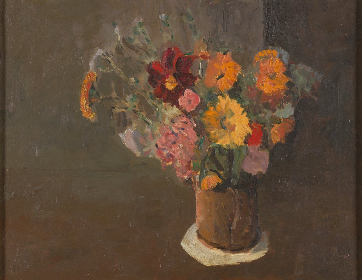 Stilleben (Michaelmas Daisies in a Pot Tankard) av Roger Fry