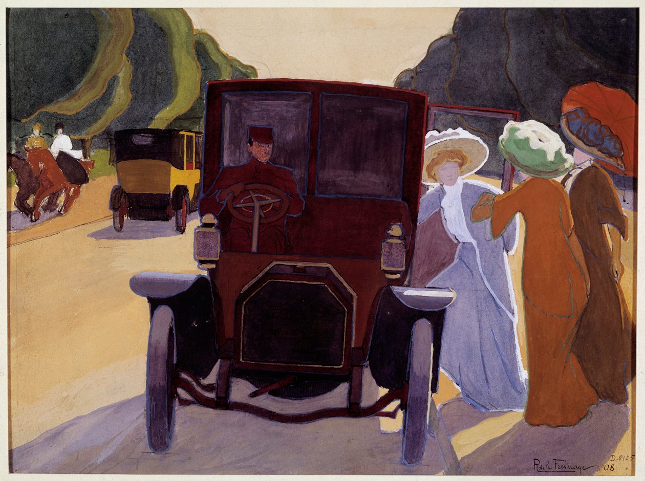 Belle Epoque ""Allee des acacias"" Maleri av Roger de la Fresnaye (1885-1925) 1908 Paris, Carnavalet Museum av Roger de La Fresnaye