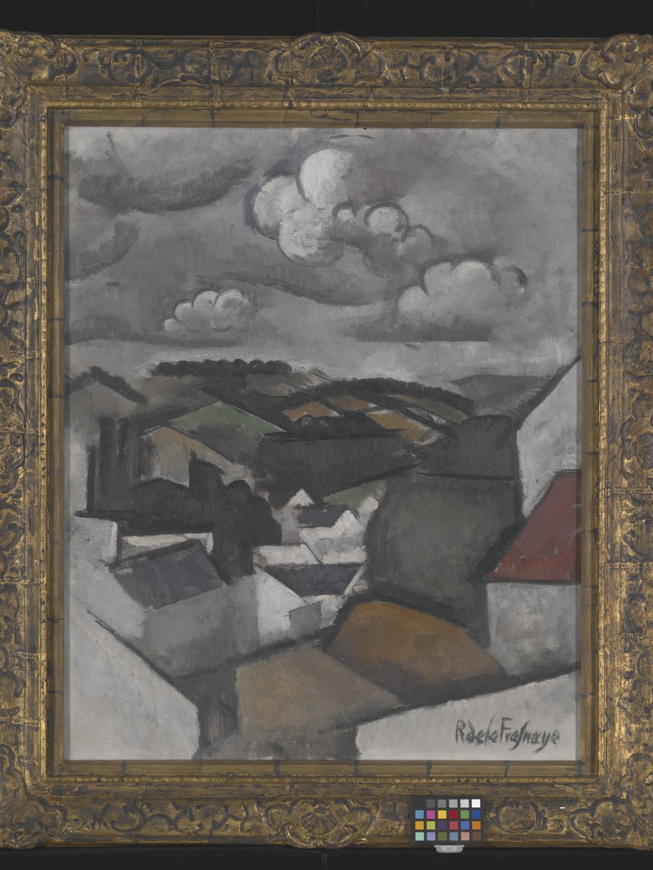 Landskap med en landsby, The Hills Beyond Meulan (olje på lerret) av Roger de La Fresnaye