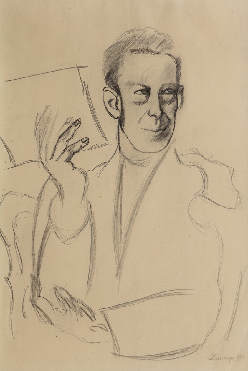 Studie for portrett av Jean-Louis Gampert av Roger de La Fresnaye