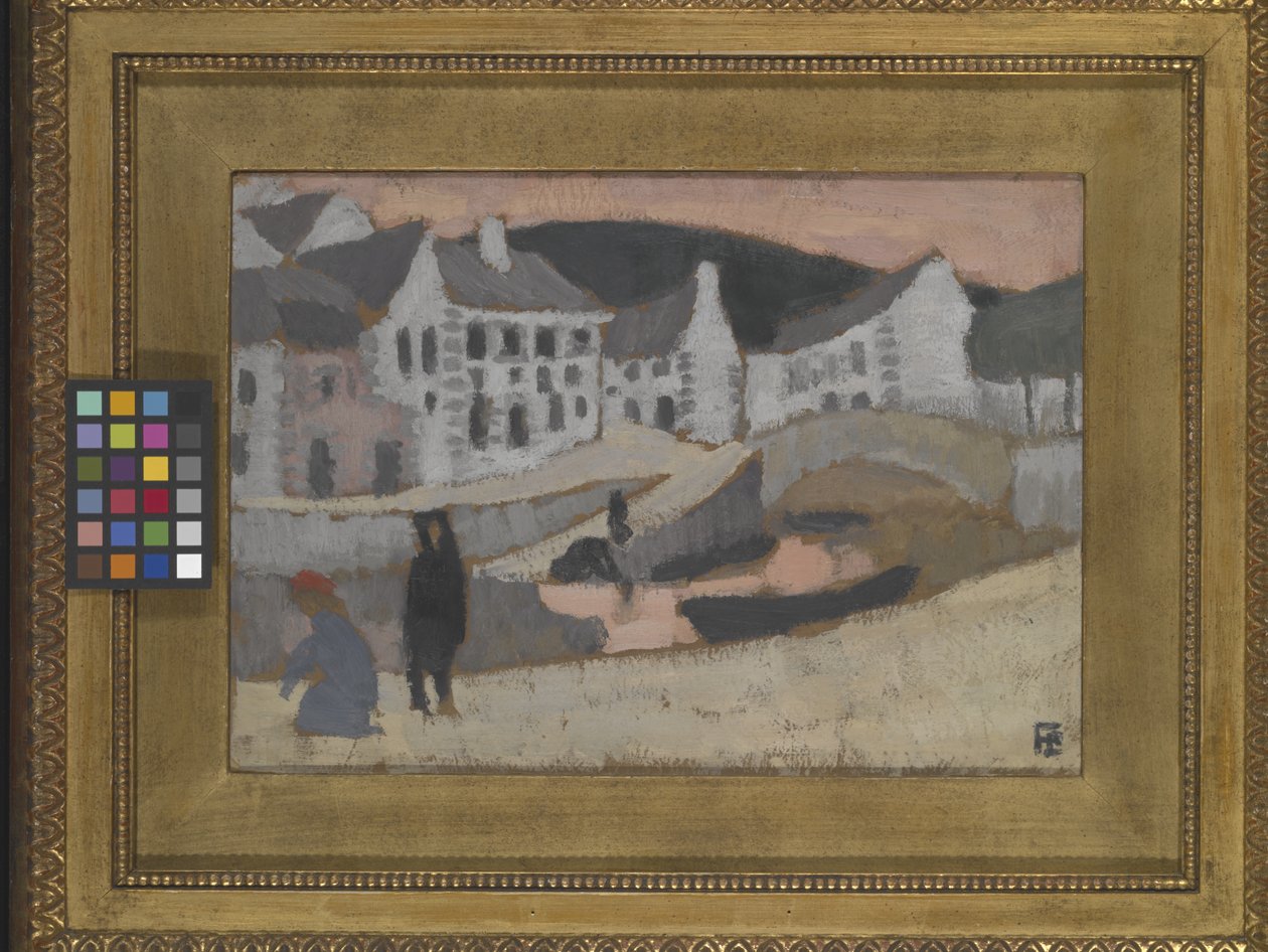 The Canal, Brittany Landscape (olje på komprimert fiberplate montert på masonitt) av Roger de La Fresnaye