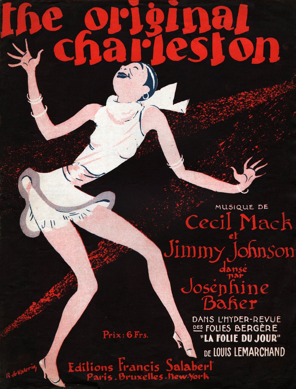 Josephine Baker i magasinet «La Folie du Jour». 1927 (illustrasjon) av Roger de Valerio
