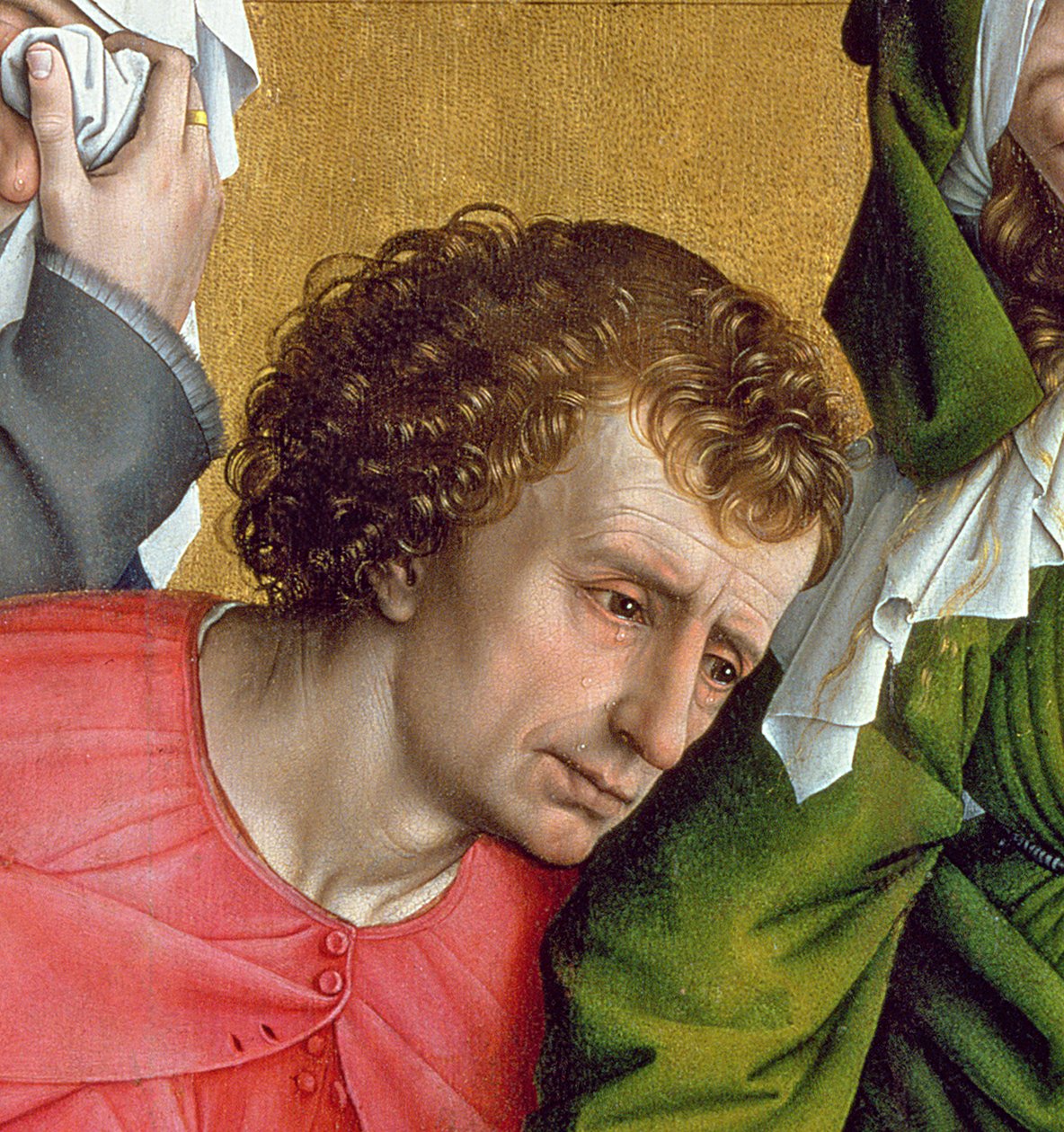 Nedstigning fra korset, ca. 1435 (detalj av 3756) av Rogier van der Weyden