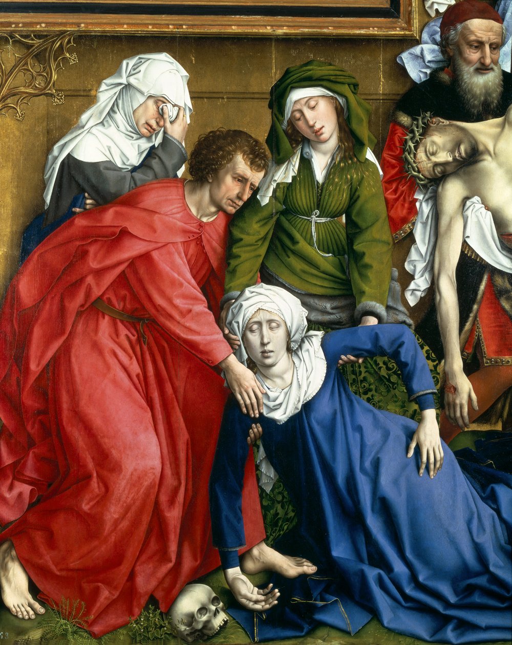 Nedstigning fra korset, ca. 1435 (detalj av 3756) av Rogier van der Weyden