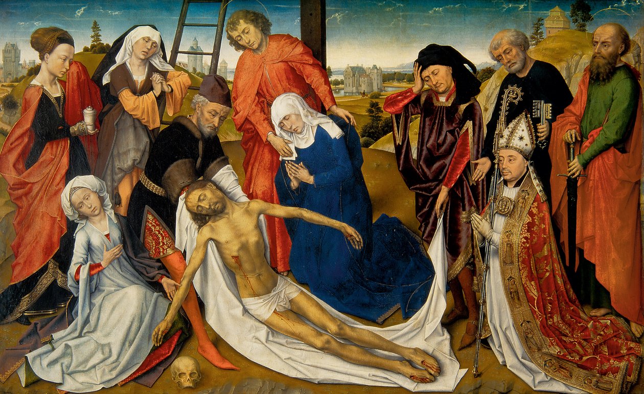 Klagesang over den døde Kristus, ca. 1460-1464 av Rogier van der Weyden