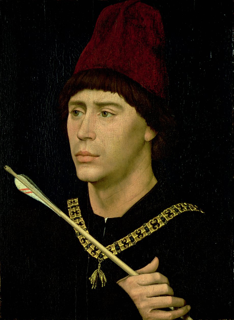 Portrett av Antoine (142122-1504) bastard av Burgund, Ridder av Ordenen av det gylne skinn, ca. 1456 av Rogier van der Weyden