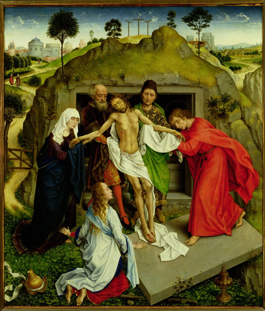 Gravleggingen, ca. 1450 av Rogier van der Weyden
