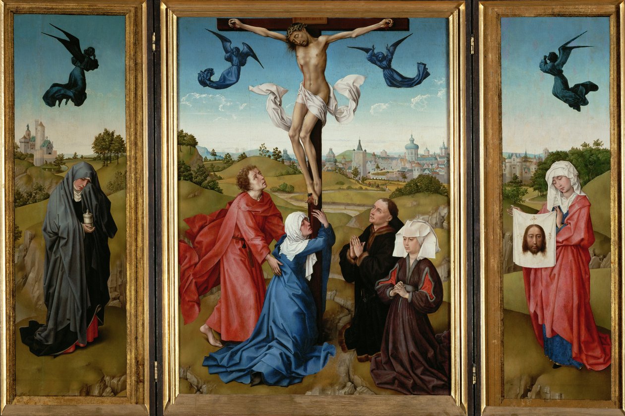 Triptych- Korsfestelsen av Rogier van der Weyden