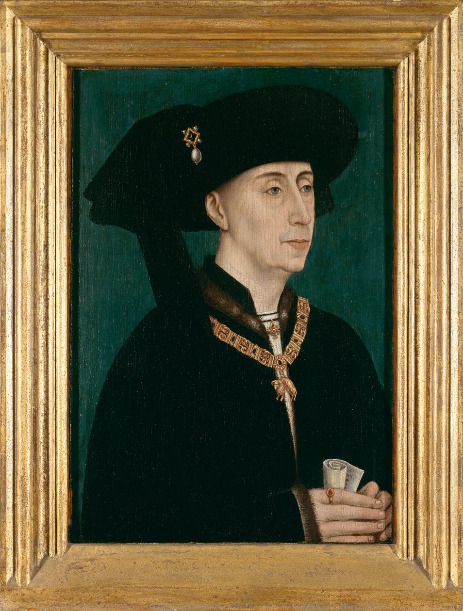 Filip den gode (olje på panel) av Rogier van der (after) Weyden