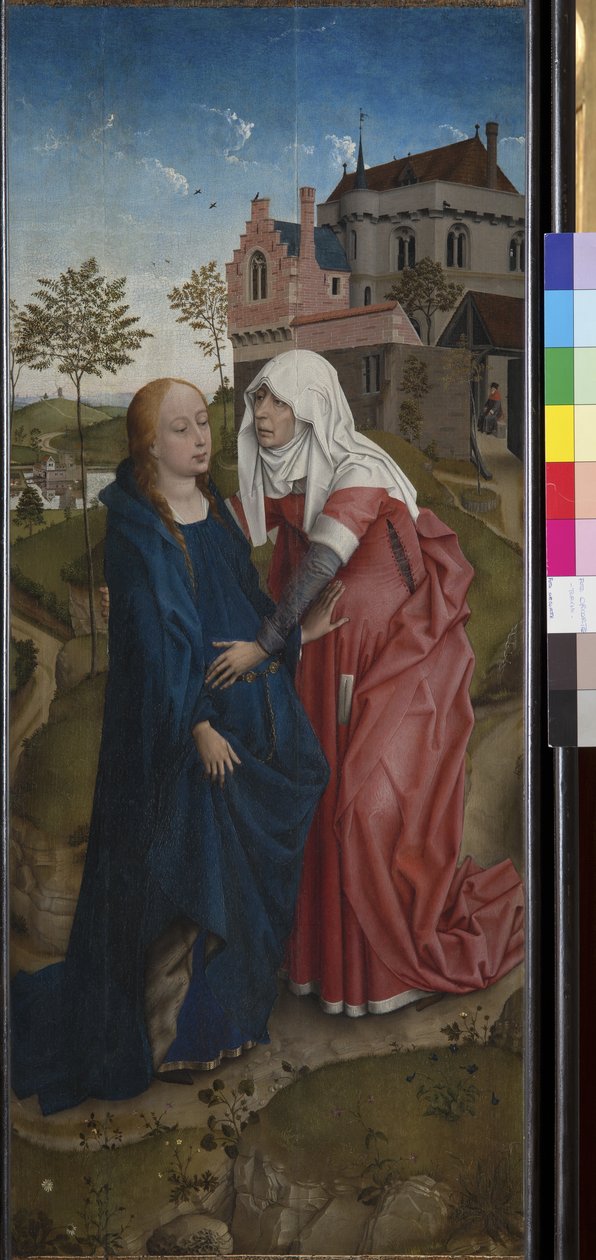 Visitasjonen, ca. 1435 (tempera og olje på tre) av Rogier van der (workshop of) Weyden