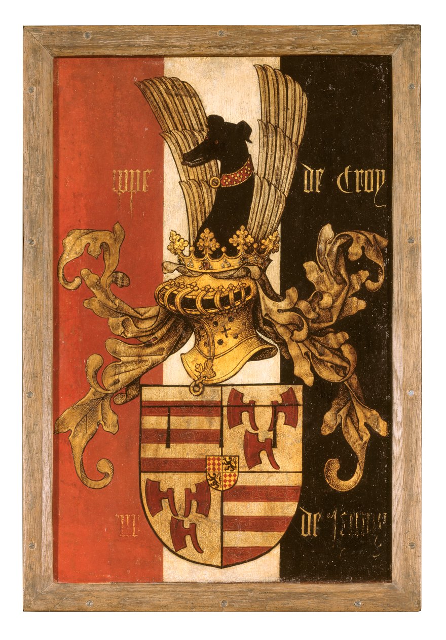 Crest av de Croy-familien (olje på panel) (par til 471140) av Rogier van der Weyden