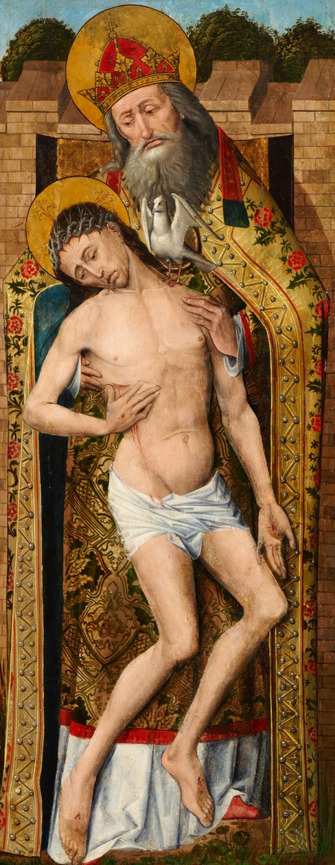 Holy Trinity, utvendig panel av Weston Triptych, ca. 1480 av Rogier van der Weyden