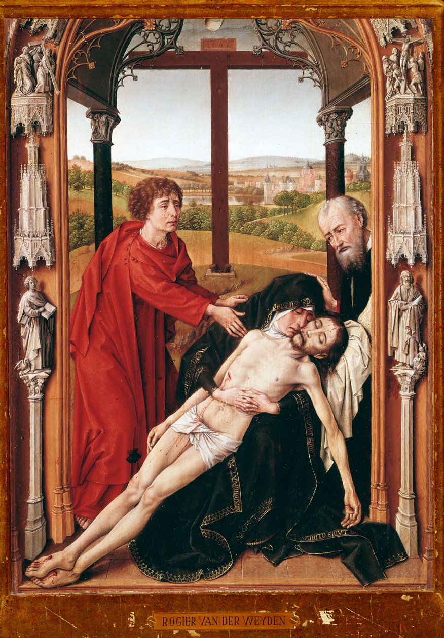 Pieta-maleri av Rogier van der Weyden (ca. 1400-1464) 1435-1438 Granada, Royal Chapel Spain av Rogier van der Weyden