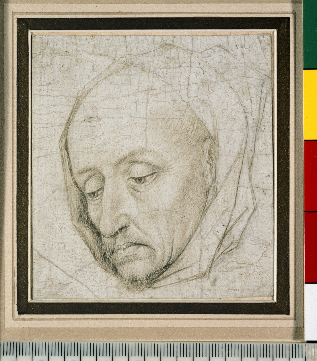Studie av hodet til en gammel mann, 1400-tallet (sølvpunkt på papir) av Rogier van der Weyden