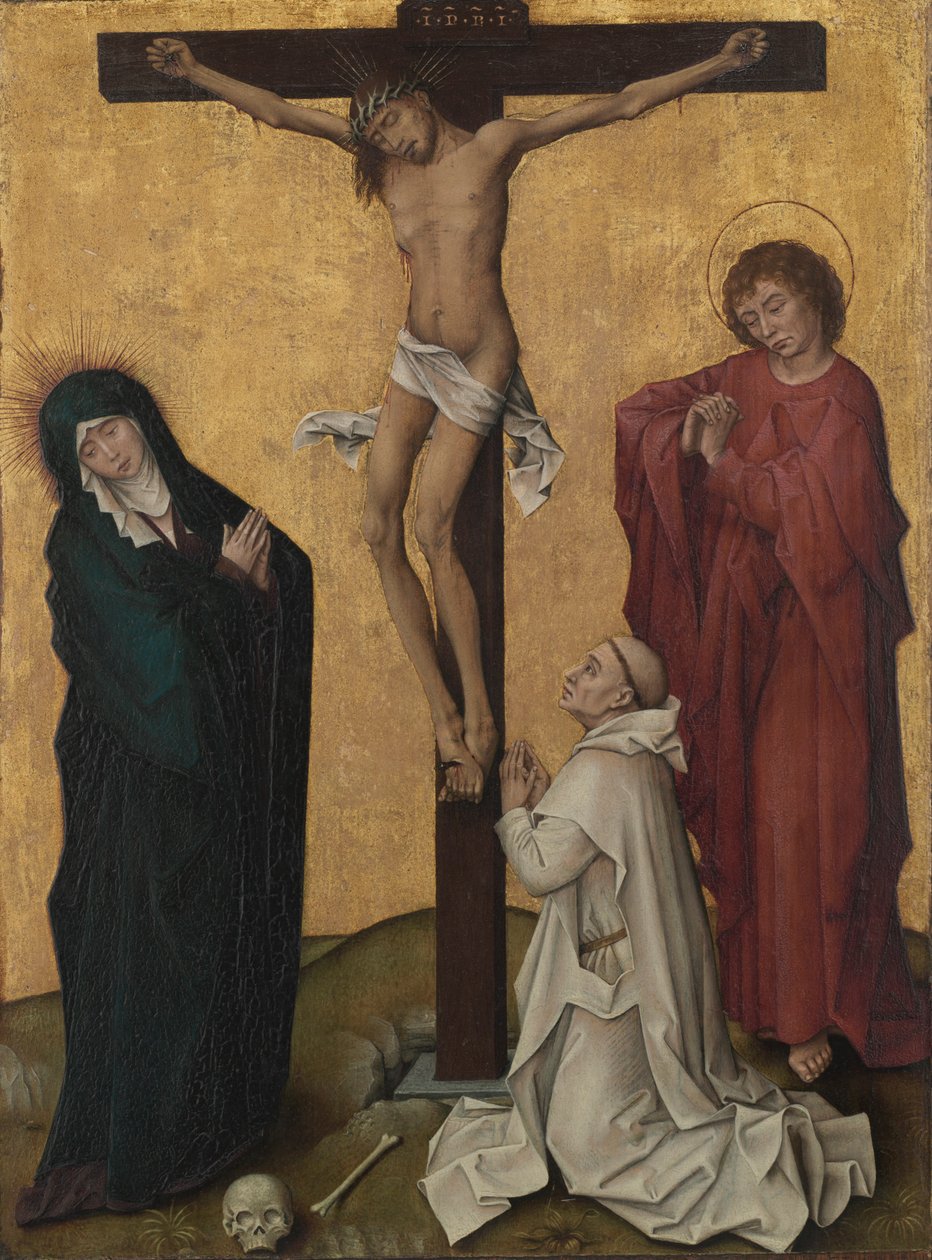 Korsfestelsen med en karteusisk munk, ca. 1460. av Rogier van der Weyden