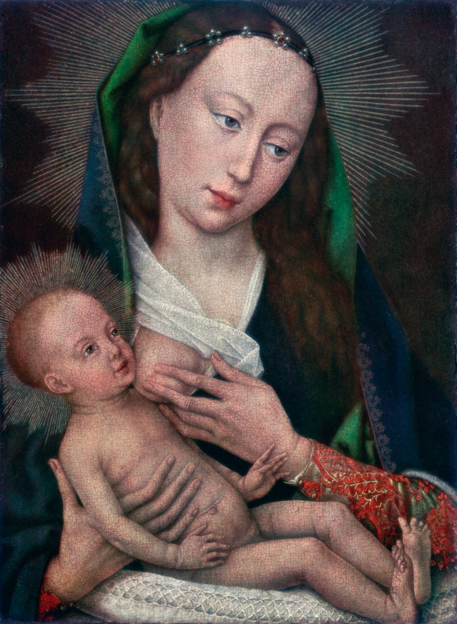 Jomfru og barn, 1420-1460 1927 av Rogier van der Weyden