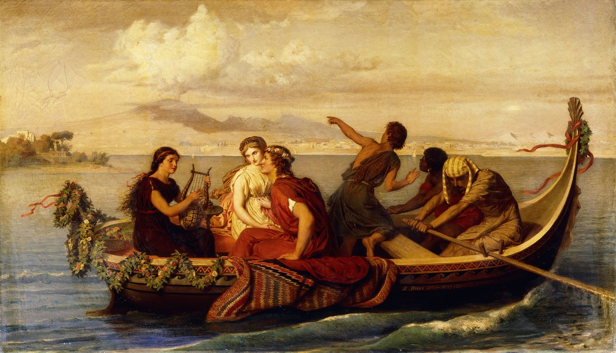 Flukt fra Pompeii, 1871 av Roland Risse