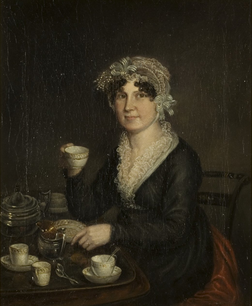 Portrett av fru Ellen Sharples, ca. 1814 (olje på lerret) av Rolinda Sharples