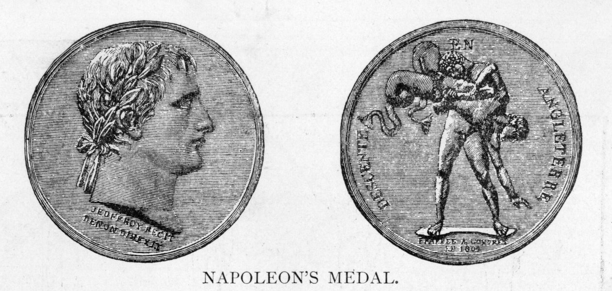 Medalje bestilt av Napoleon som forberedelse til en vellykket invasjon av England, 1804 av Romain Vincent Jeuffroy