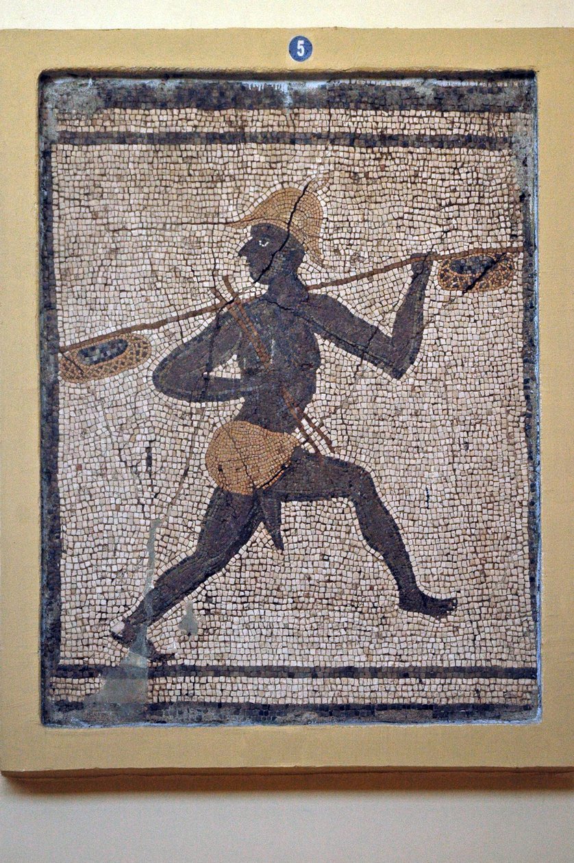 En svart fisker, fra Antakya (mosaikk) av Roman