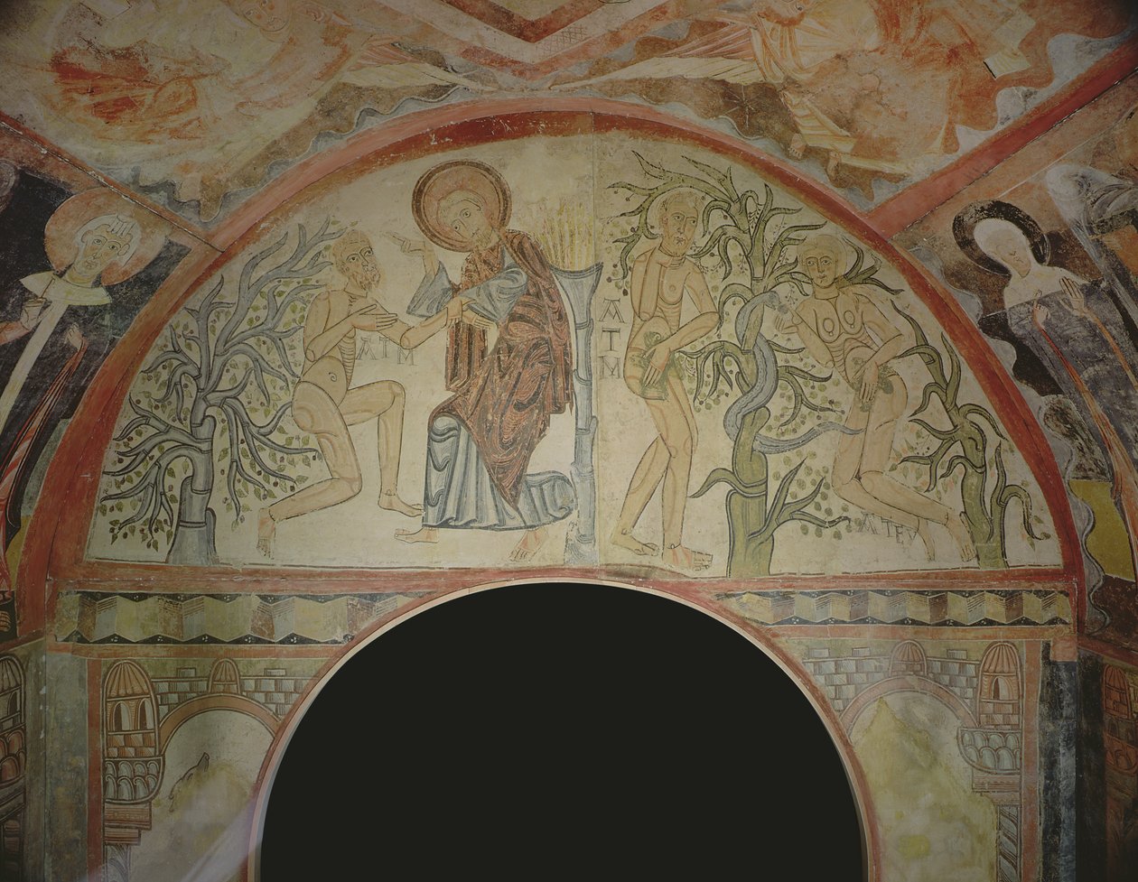 Adam og Eva, fra et rekonstruert romersk kapell av Roman