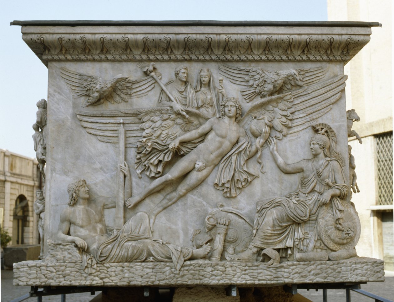 Apotheosis of Antoninus Pius and Faustina, fra bunnen av kolonnen til Antoninus Pius, ca. 161 av Roman