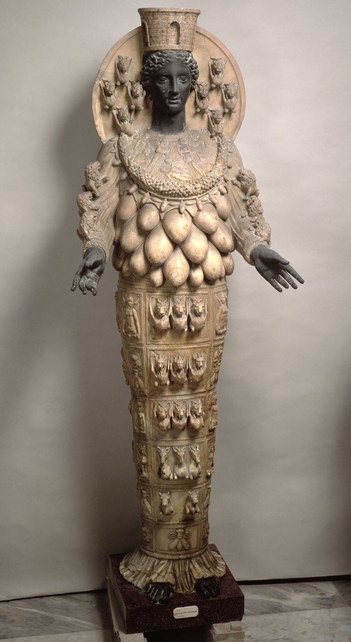Artemis fra Efesos (bronse og alabast) av Roman