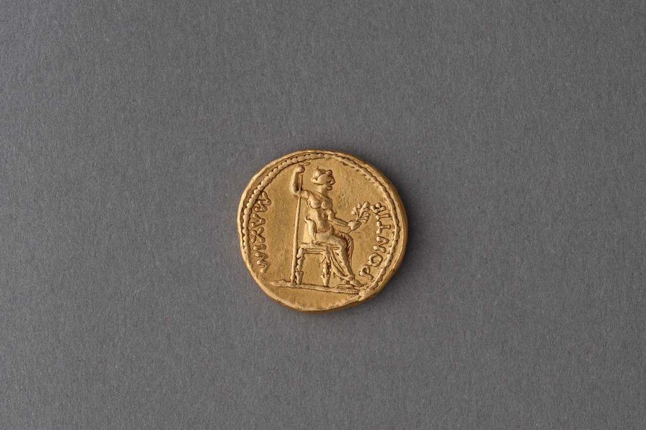 Aureus av Tiberius (gull) av Roman