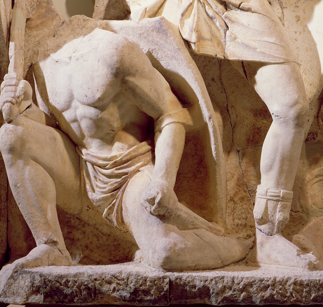 Kampscene, ca. 169 (marmor) (detalj) (se også 198133) av Roman