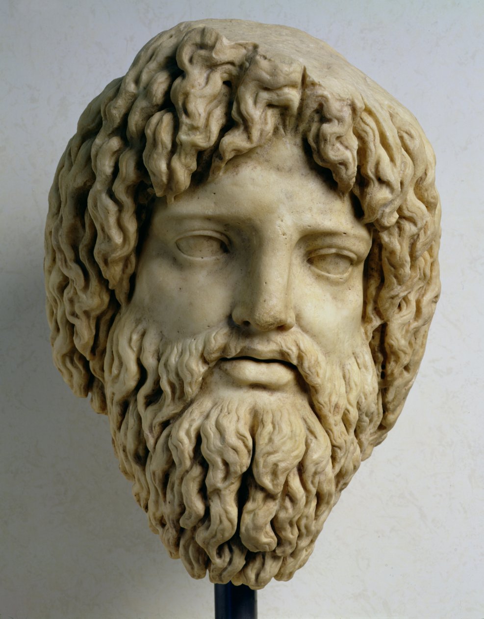Skjegghode som representerer Jupiter (marmor) av Roman