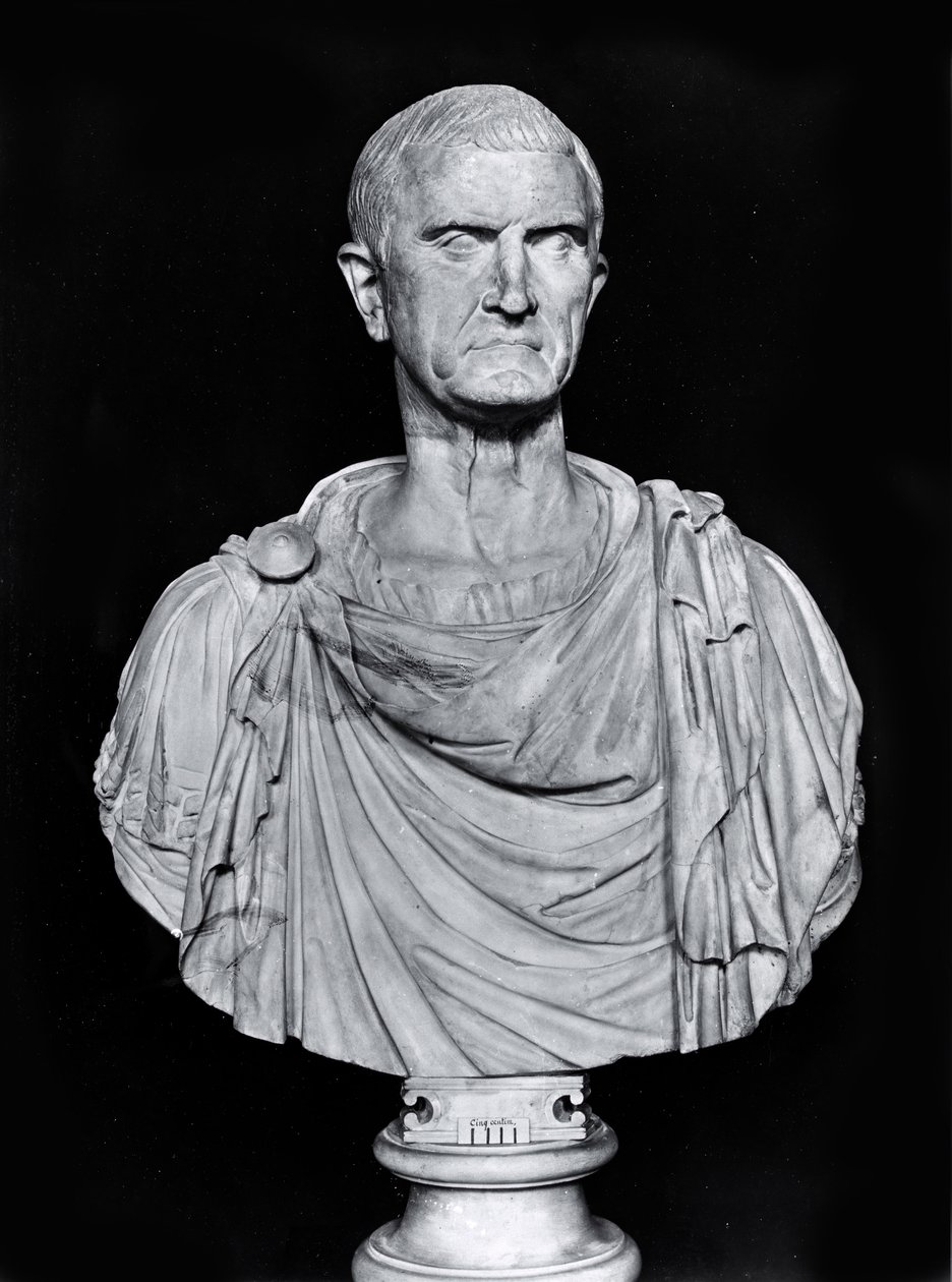 Byste av Marcus Licinius Crassus (ca. 115–53 f.Kr.) av Roman