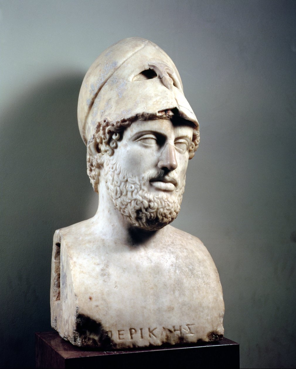 Byste av Perikles (d.429 f.Kr.) kopi av en gresk original (marmor) (se også 119218) av Roman