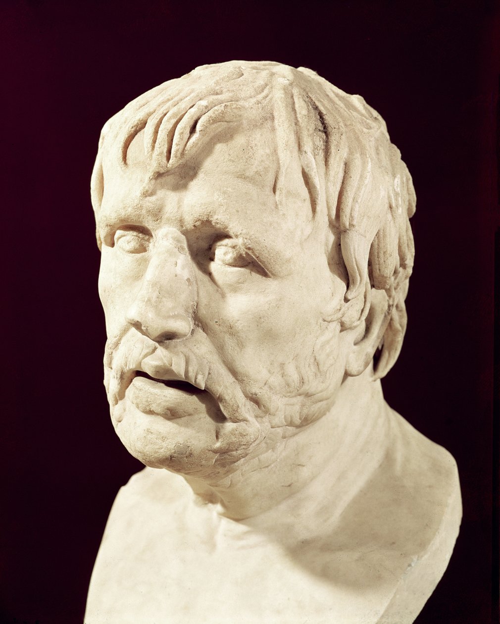 Byste av Seneca (4 f.Kr.-65 e.Kr.) (marmor) av Roman