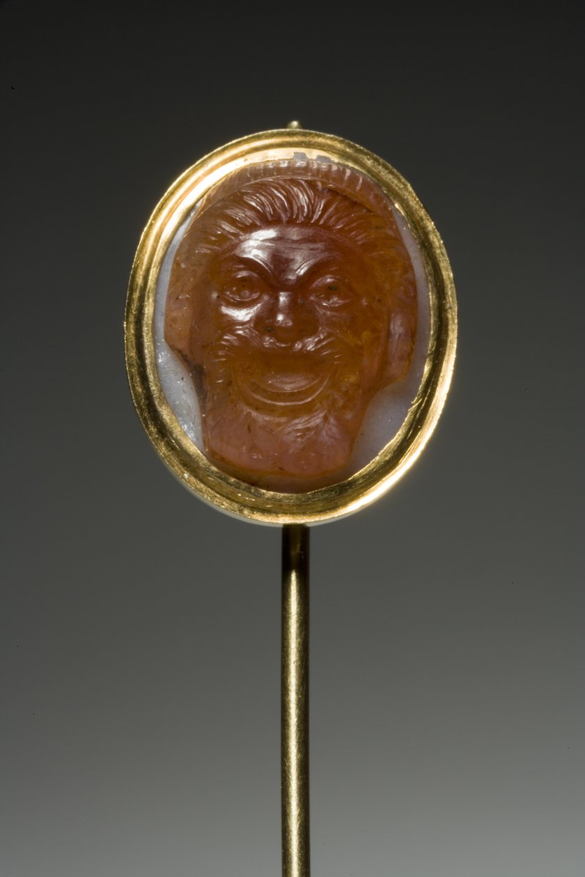 Kameo av en teatermaske av Roman