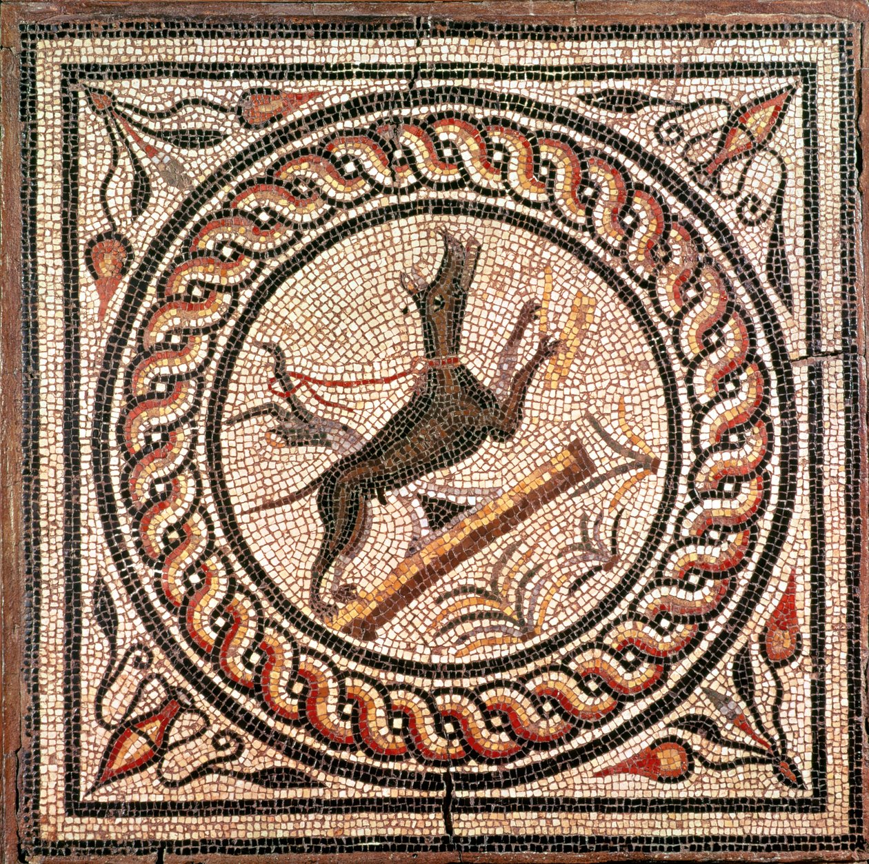 Cave Canem (Beware of the Dog) 2.-3. århundre (mosaikk) av Roman