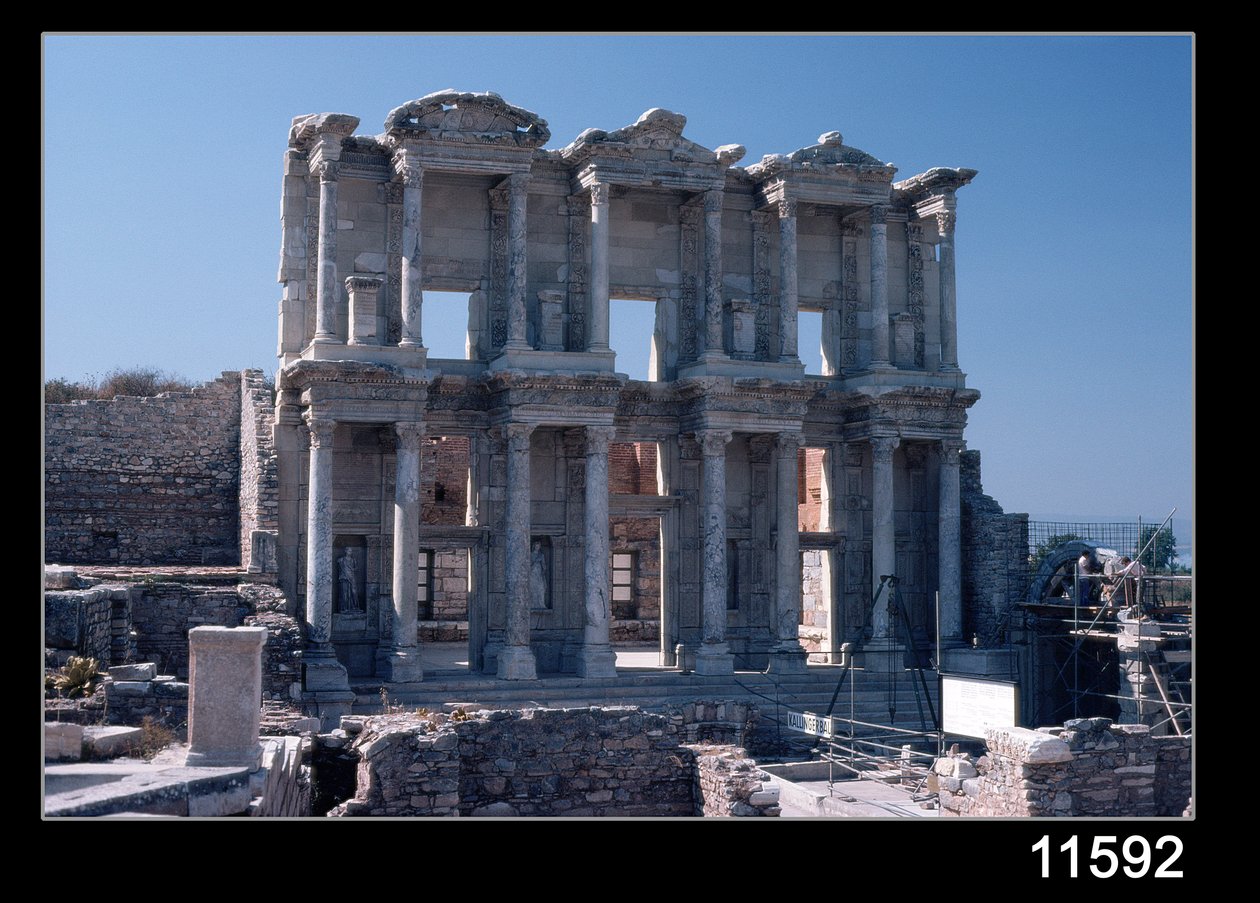 Celsus Library, bygget i 135 e.Kr av Roman
