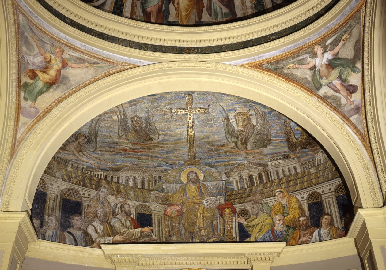 Kristus blant apostlene (mosaikk) av Roman