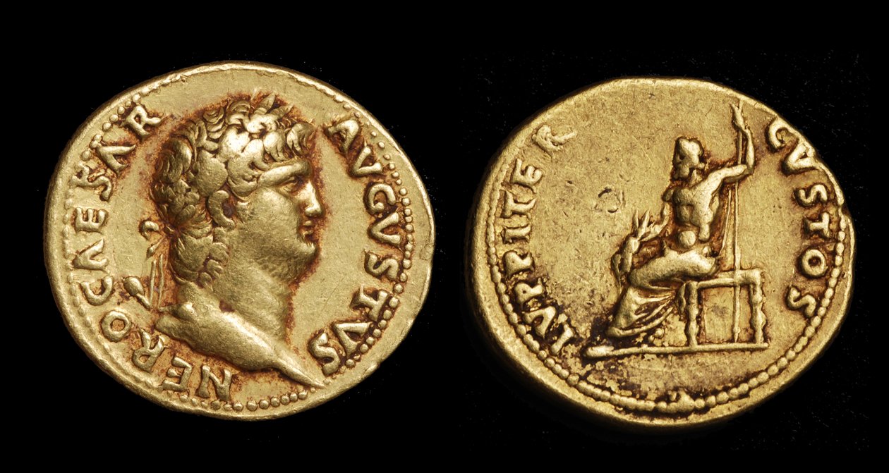 Mynter av keiser Nero (metall) av Roman
