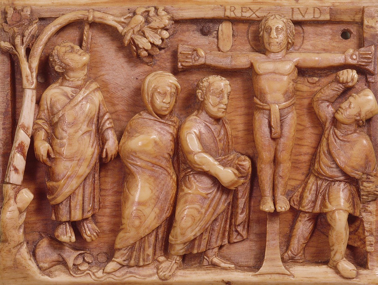Korsfestelse, utskjæring, ca.400-20 e.Kr av Roman