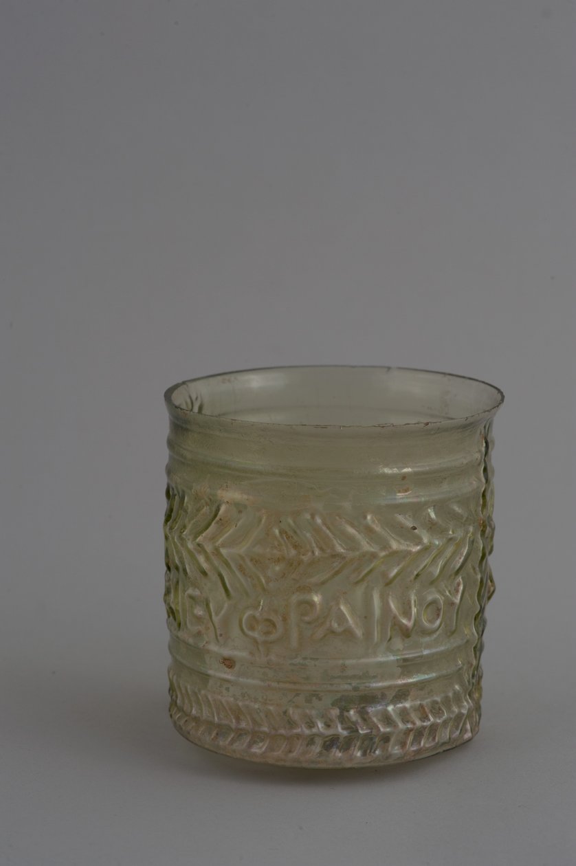 Sylindrisk glass (glass) av Roman