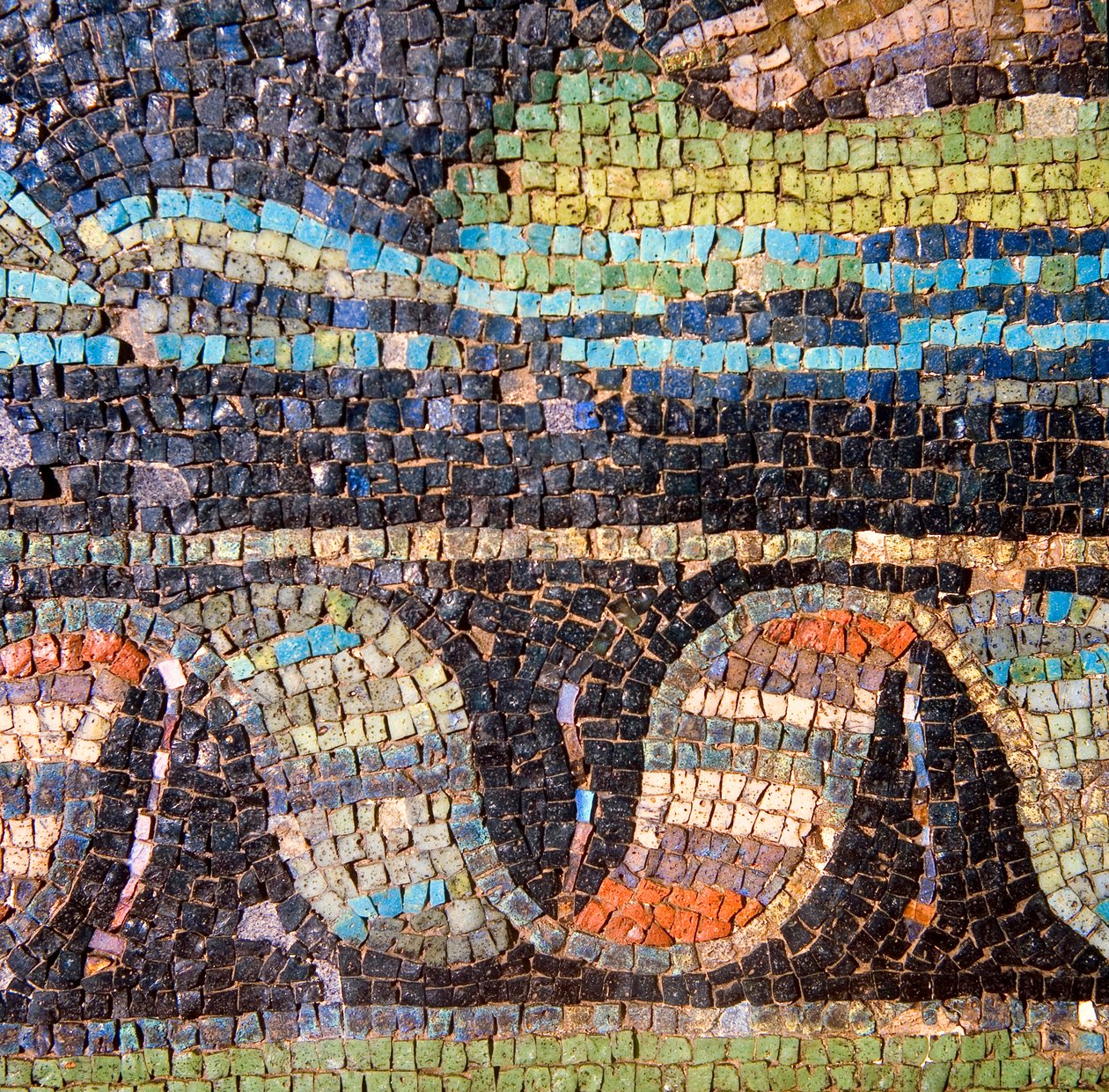 Detalj av veggmosaikkmosaikken av Roman