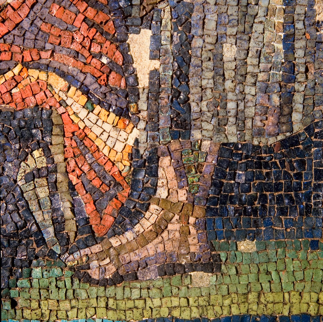 Detalj av veggmosaikkmosaikken av Roman