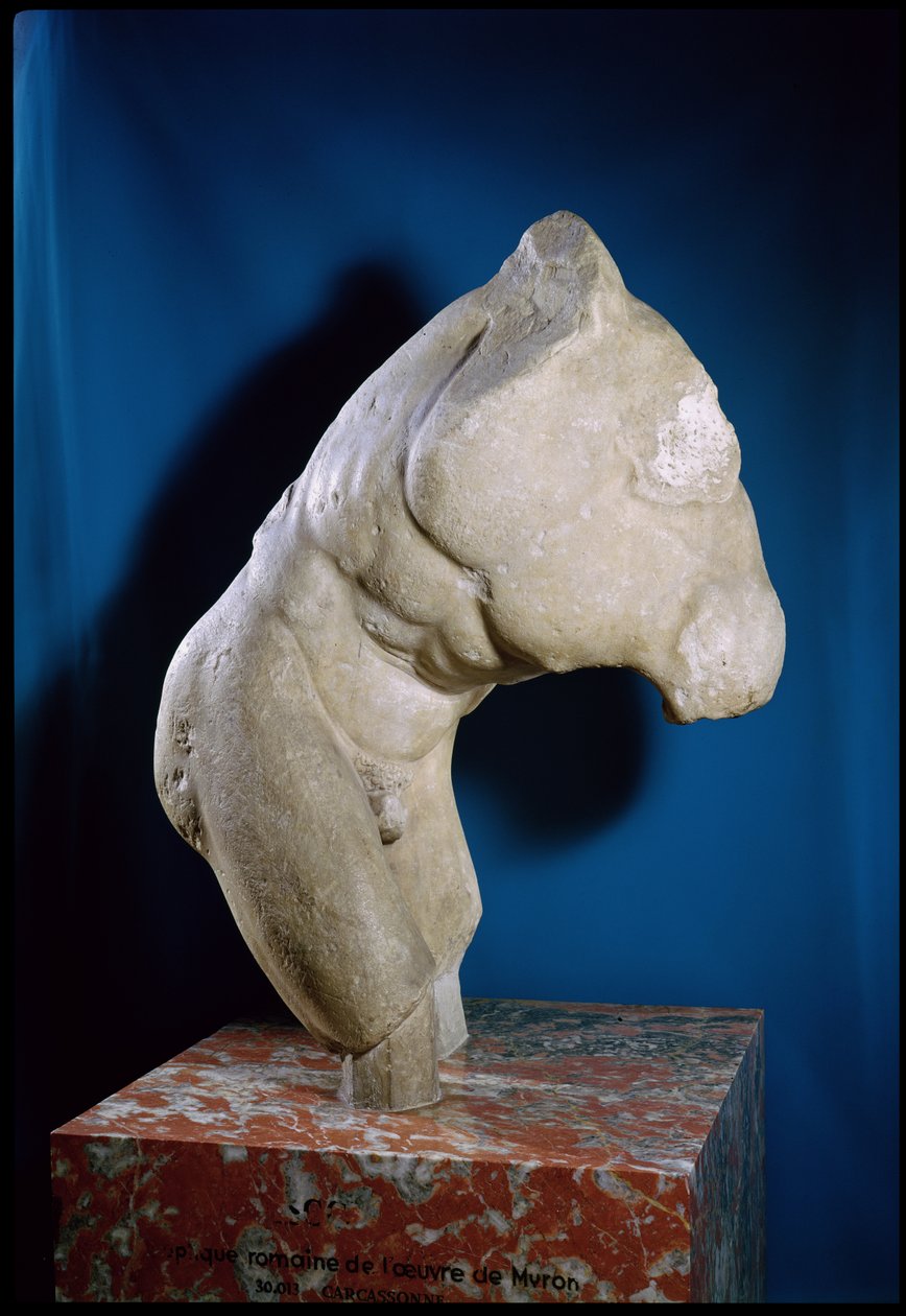 Discobolus, romersk kopi (marmor) av Roman