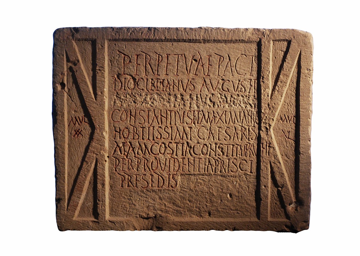 Inskripsjon på en romersk hærpost, Yotvata, sørlige Negev, Israel, ca. 297-303 e.Kr. av Roman