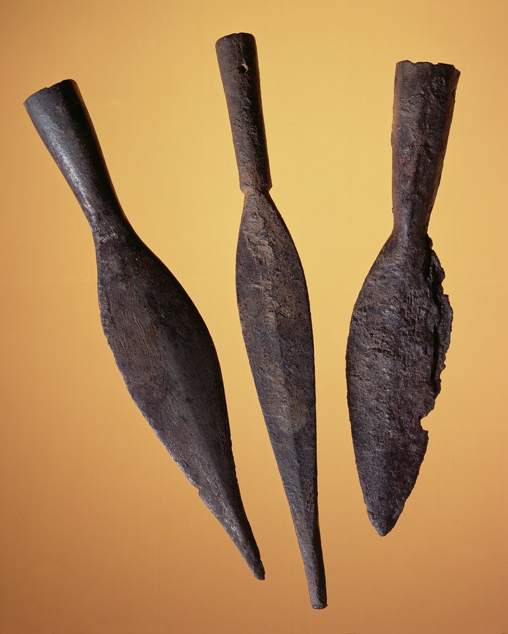 Spydhoder, fra det romerske stedet i Newstead, Melrose, AD 80-100 (jern) av Roman