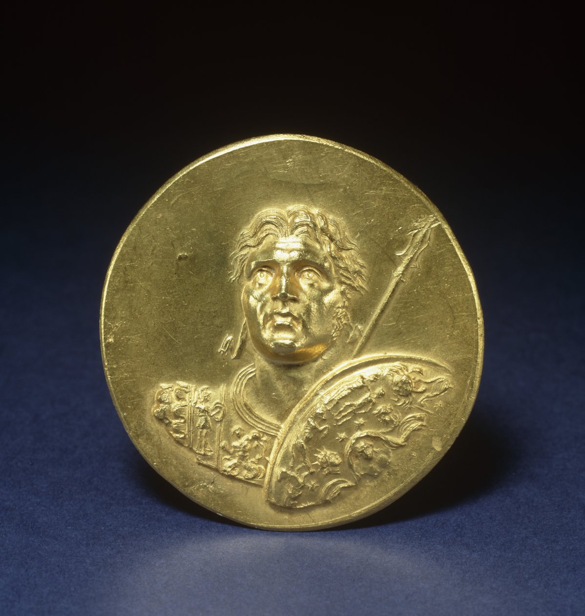 Medaljong med Alexander den store, ca. 215-243 (gull) av Roman